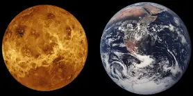 Venus and earth