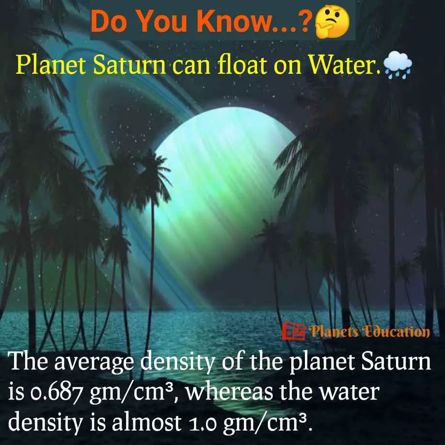 saturn float on water
