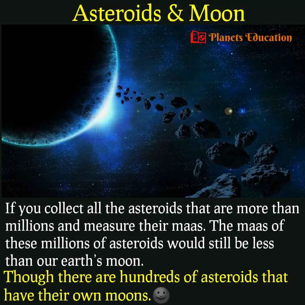 asteroids and moon