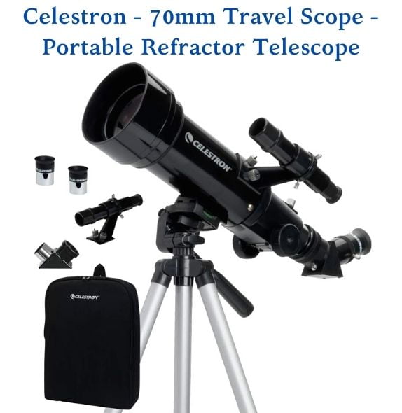 Celestron - 70mm Travel Scope - Portable Refractor Telescope